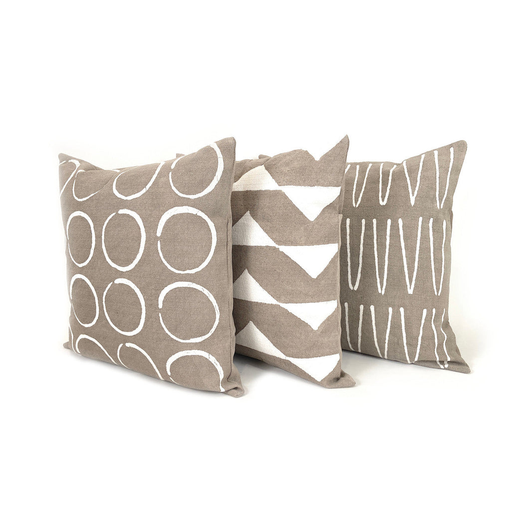 Sadza Circles Pillow - Savanna Beige Cover