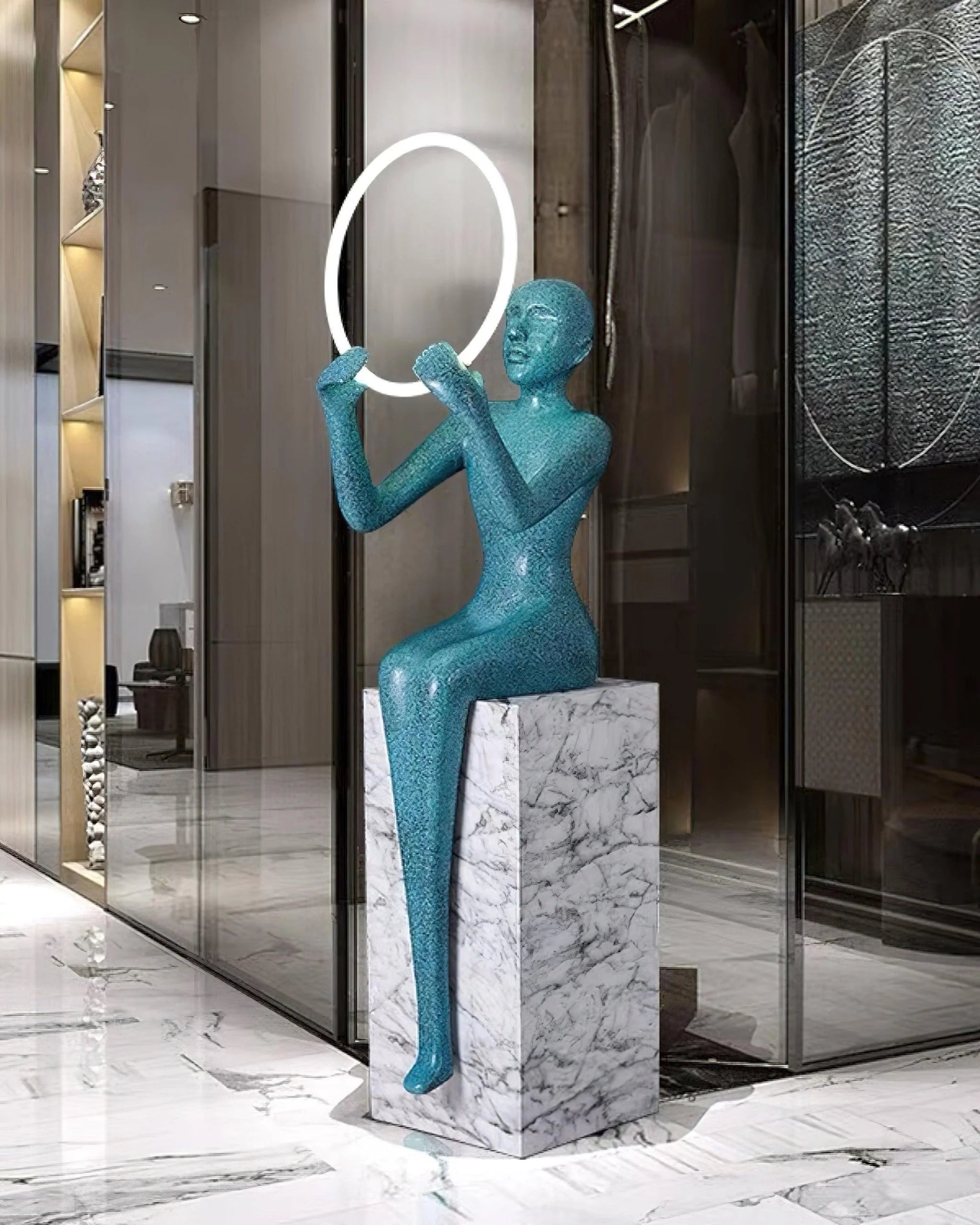 Bella Sitting Sculpture Floor Lamp