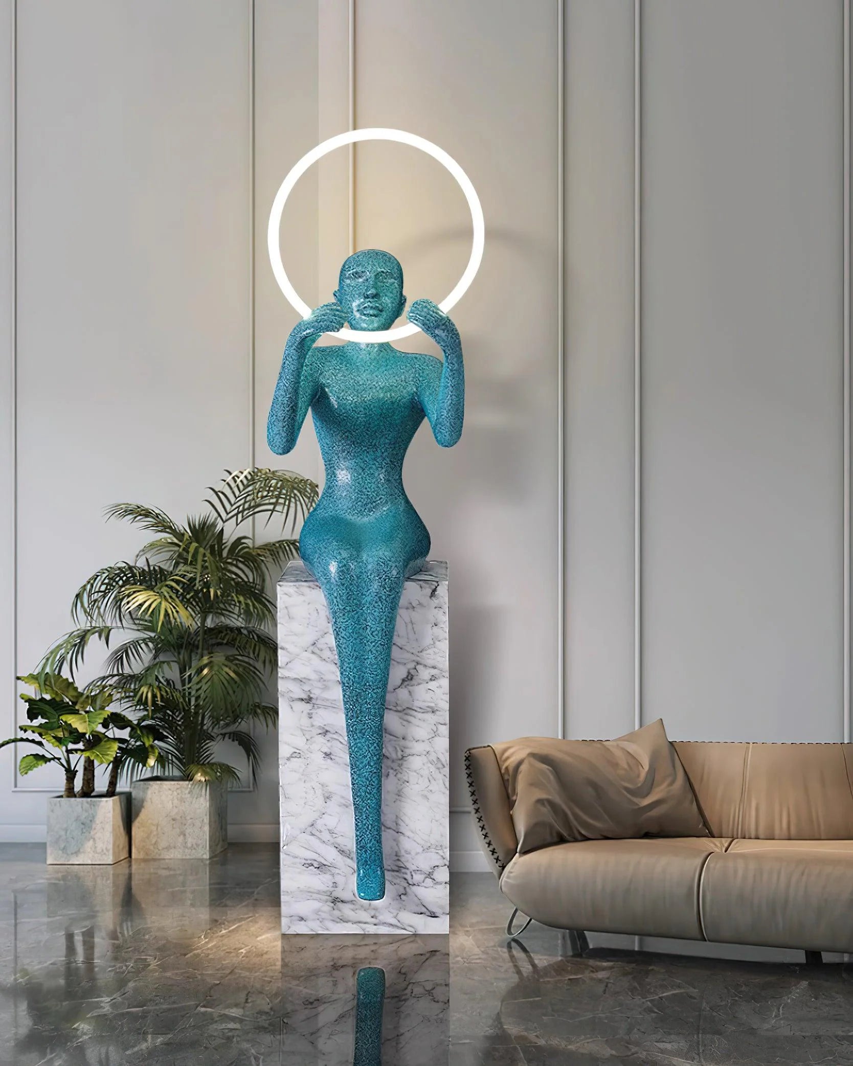 Bella Sitting Sculpture Floor Lamp