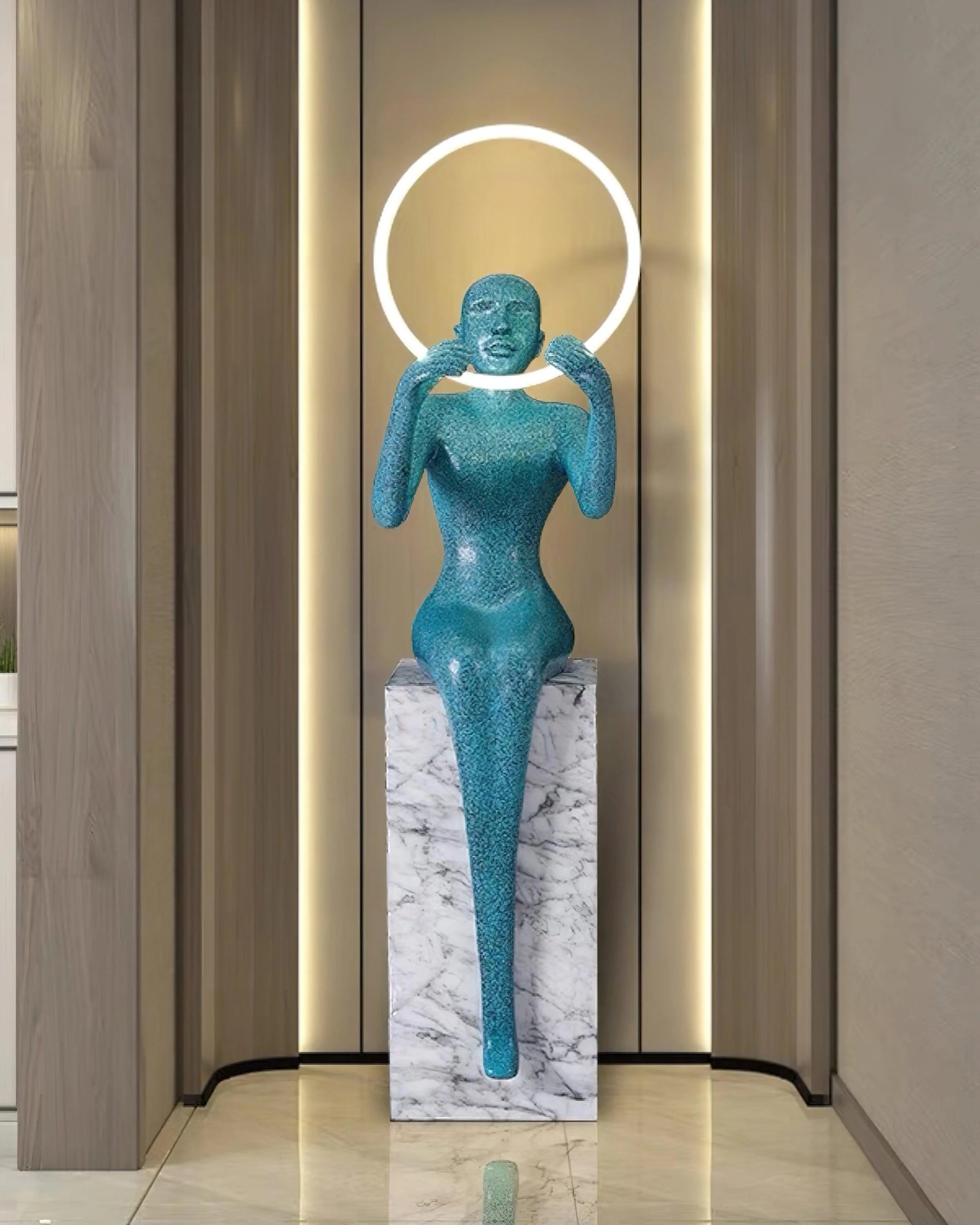 Bella Sitting Sculpture Floor Lamp