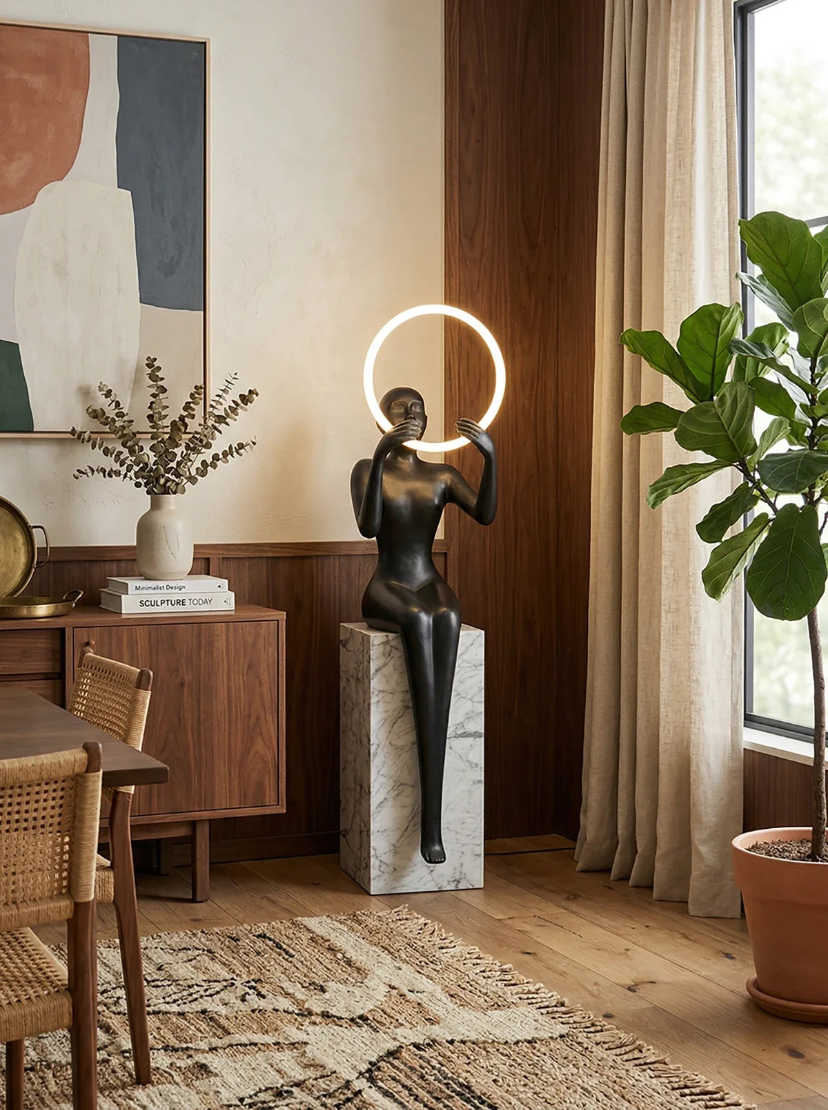 Bella Sitting Sculpture Floor Lamp