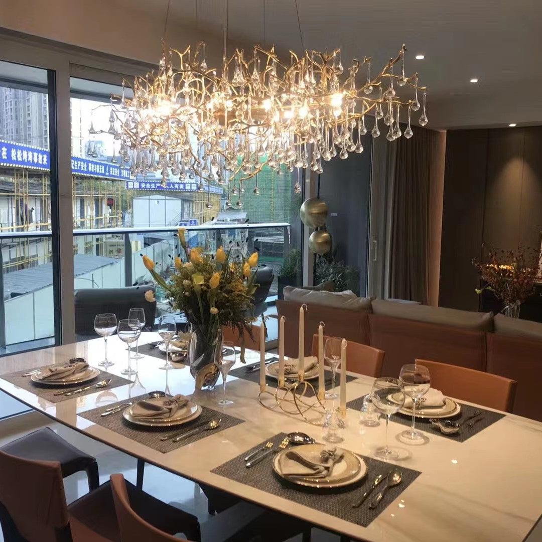 Tree Branch Bijou Crystal Drop Chandelier