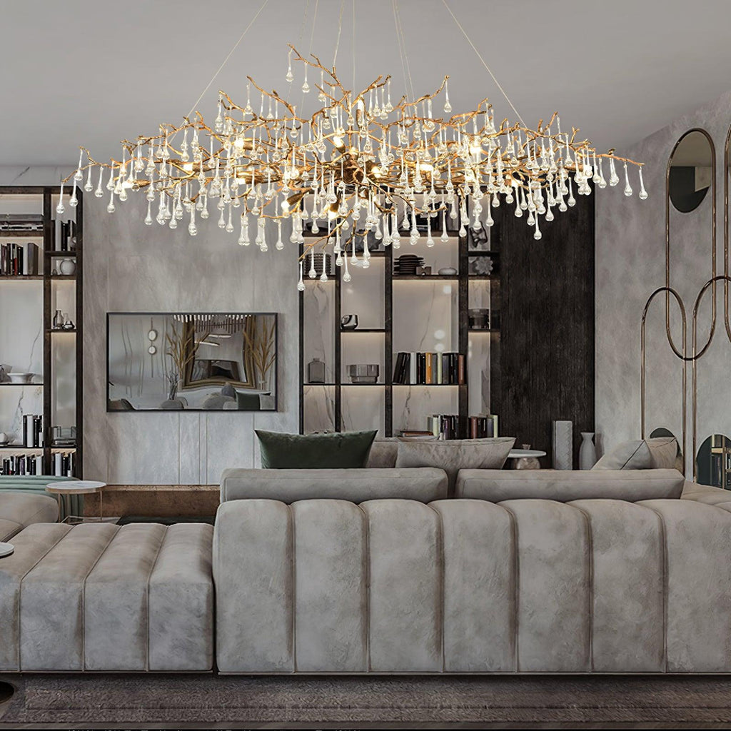 Tree Branch Bijou Crystal Drop Chandelier