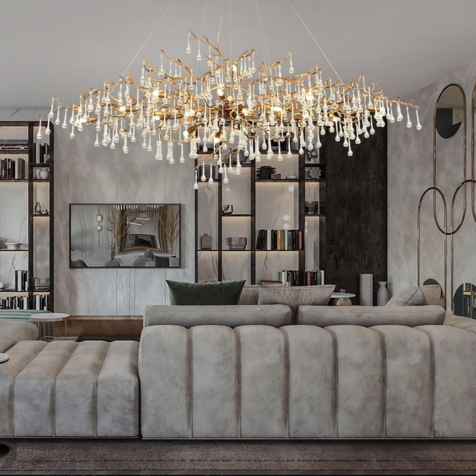 Tree Branch Bijou Crystal Drop Chandelier