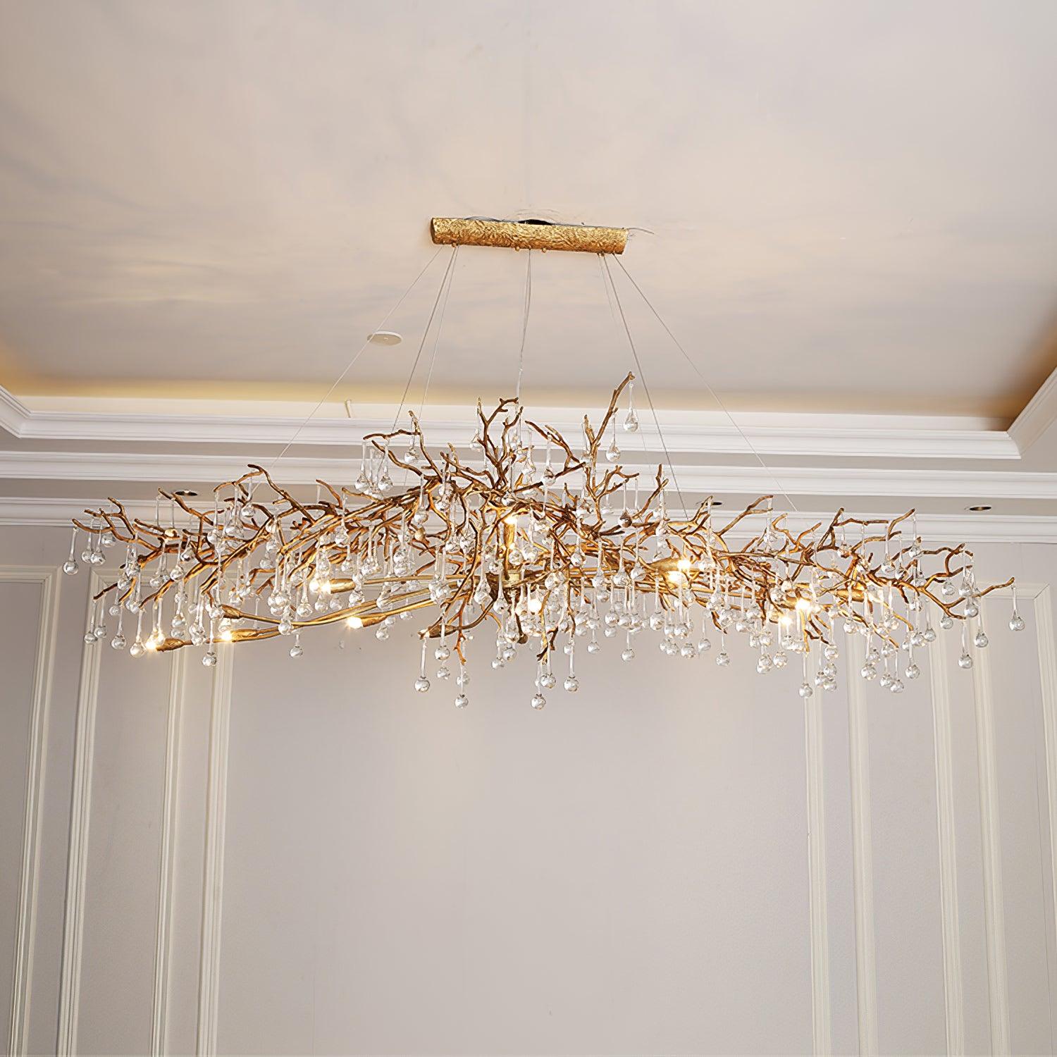 Tree Branch Bijou Crystal Drop Chandelier