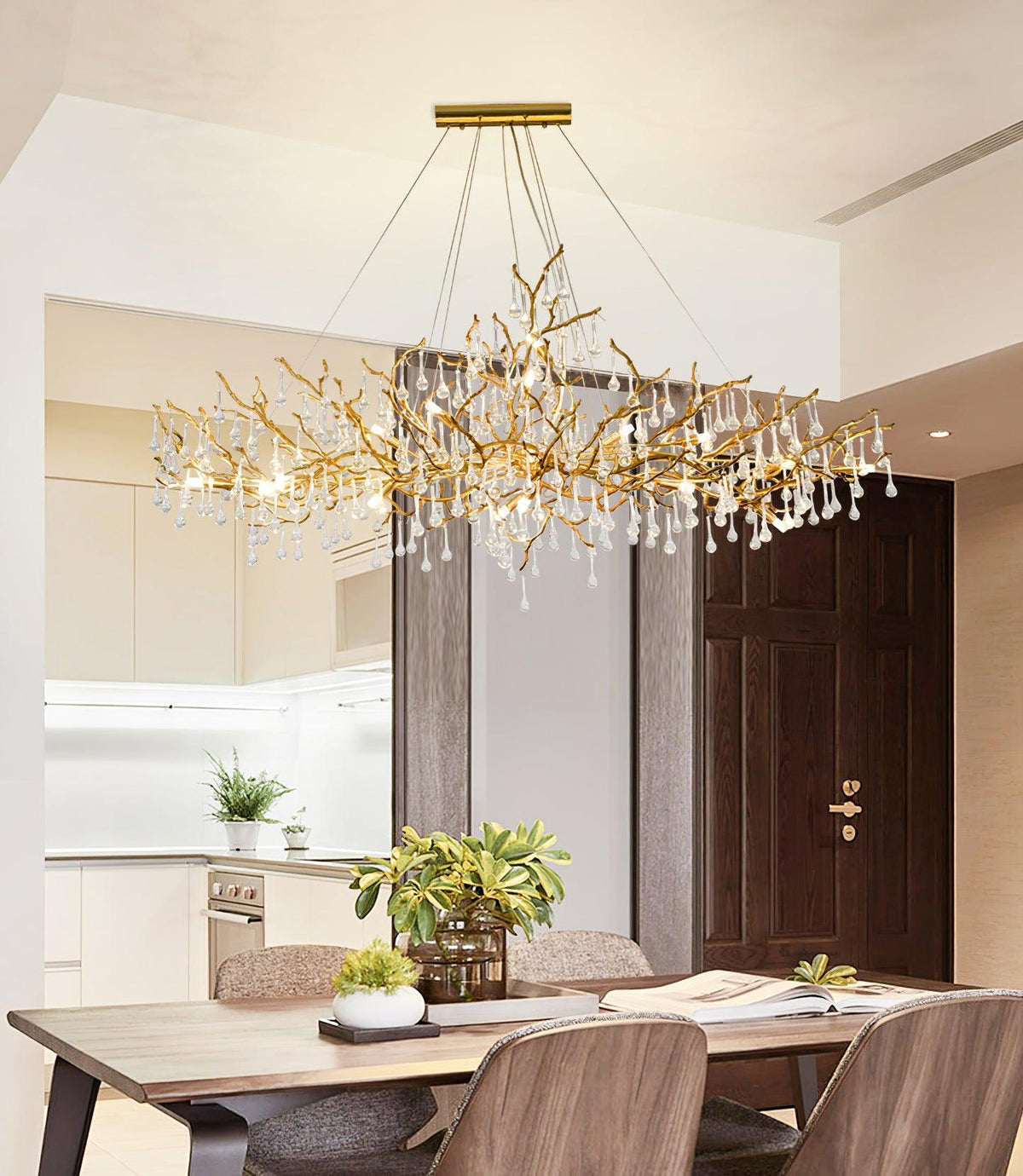 Tree Branch Bijou Crystal Drop Chandelier