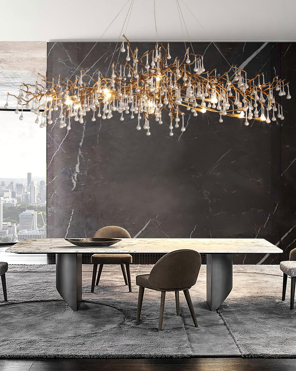 Tree Branch Bijou Crystal Drop Chandelier