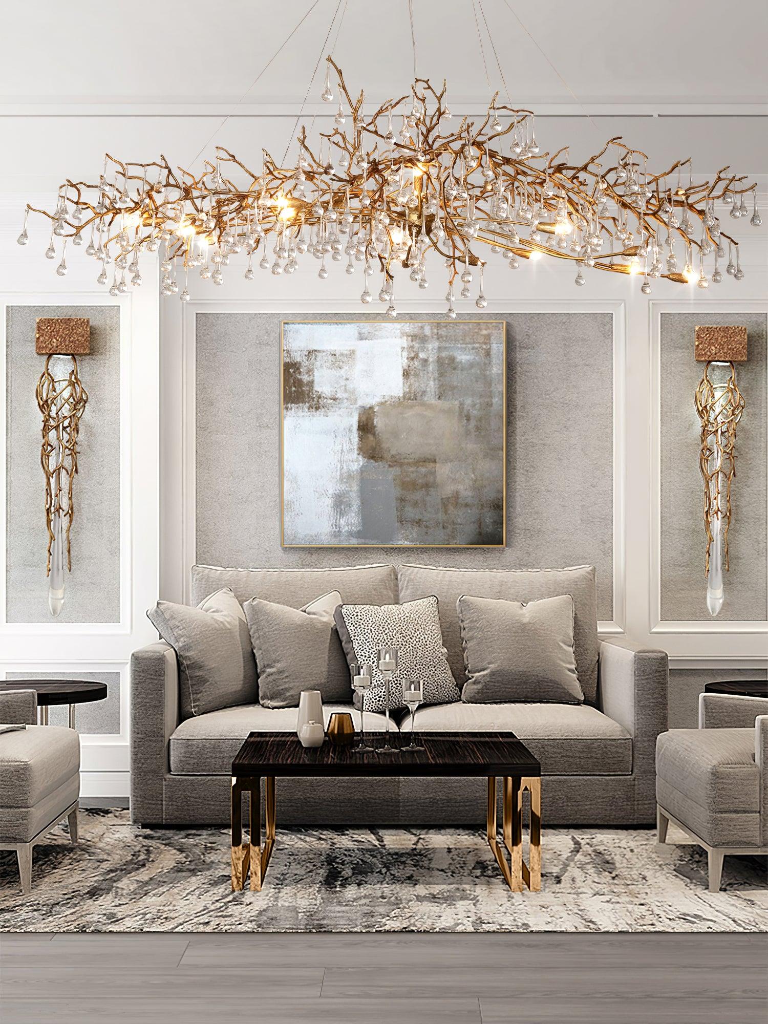 Tree Branch Bijou Crystal Drop Chandelier