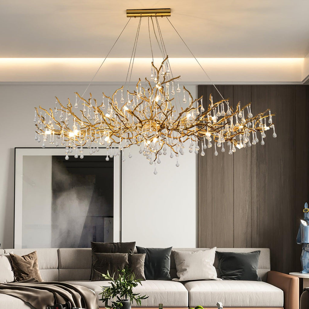Tree Branch Bijou Crystal Drop Chandelier