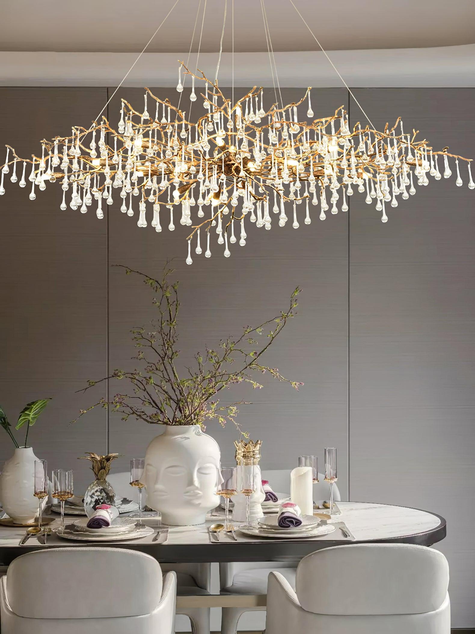 Tree Branch Bijou Crystal Drop Chandelier
