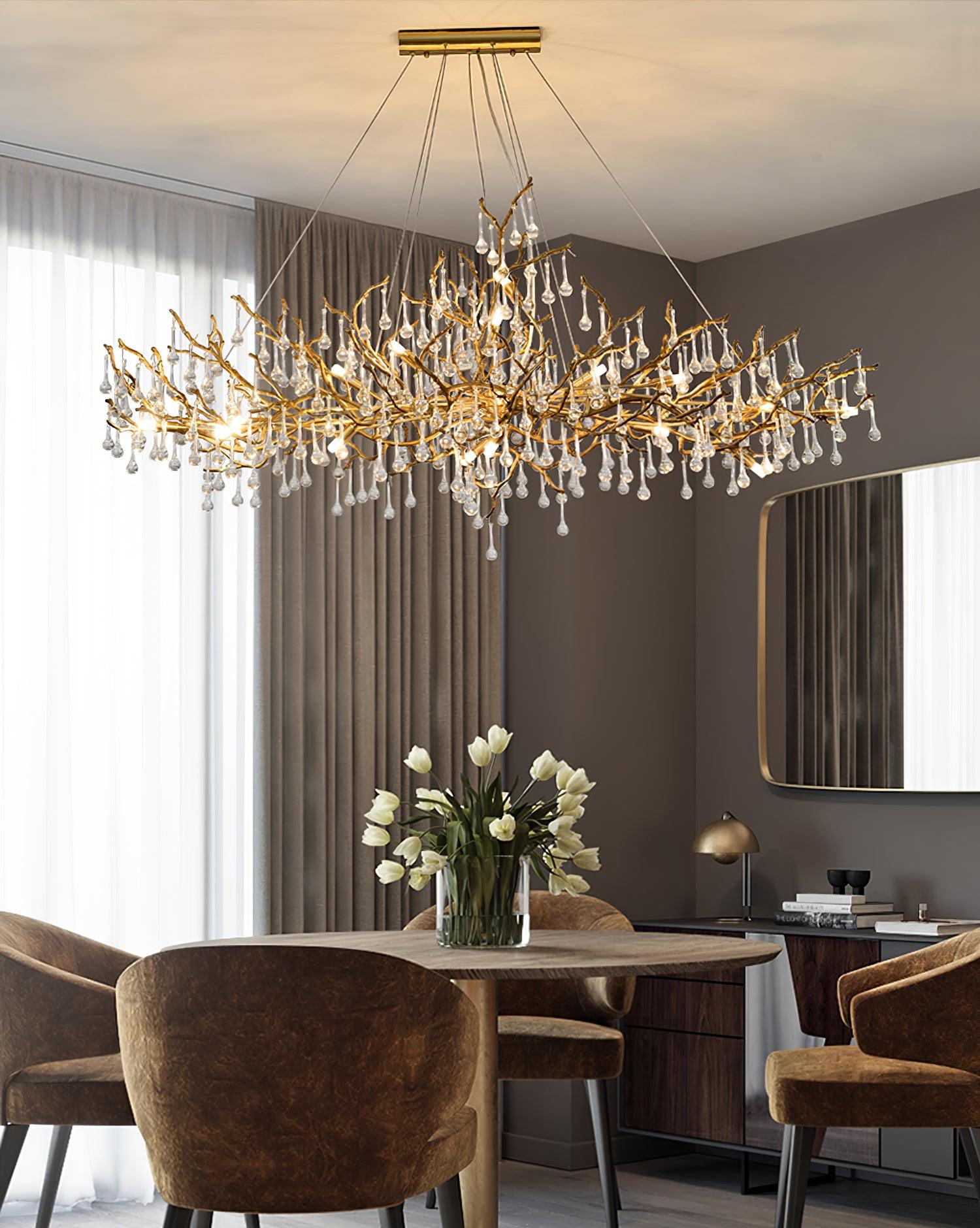 Tree Branch Bijou Crystal Drop Chandelier