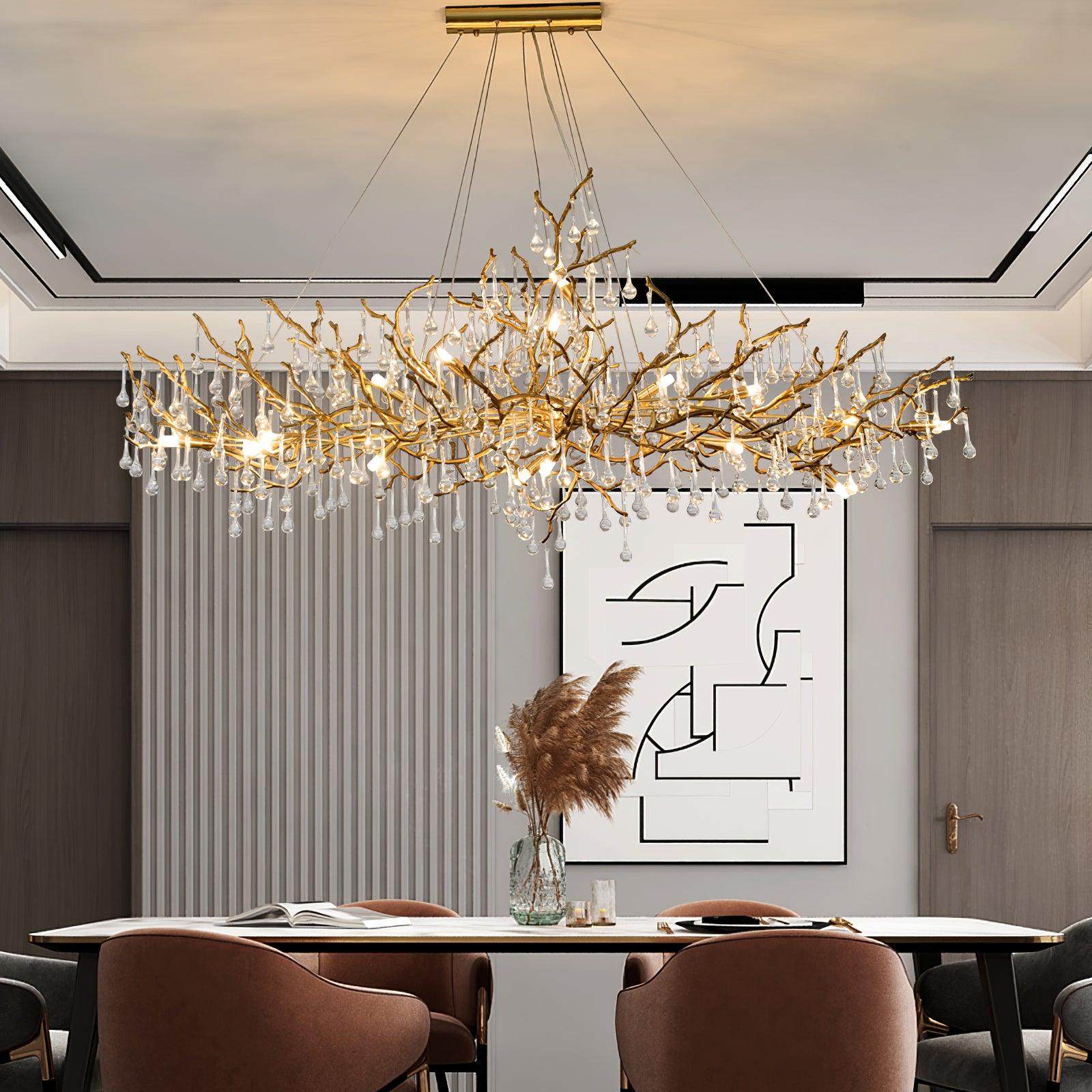 Tree Branch Bijou Crystal Drop Chandelier