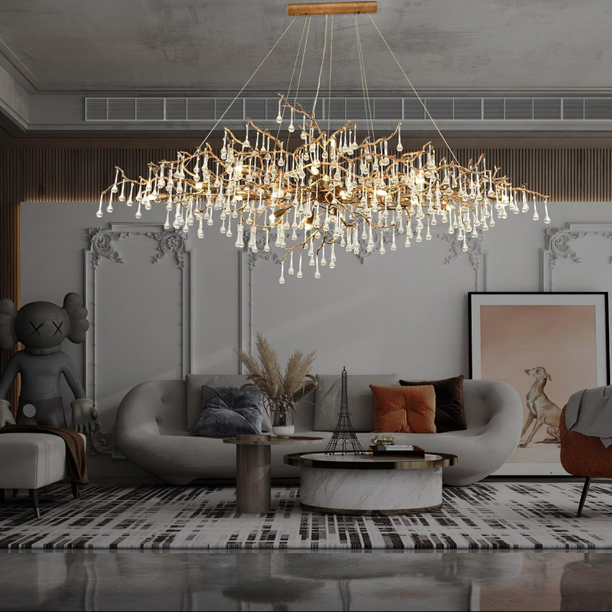 Tree Branch Bijou Crystal Drop Chandelier