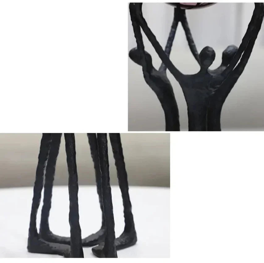 Orbital Iron Figure Sculpture