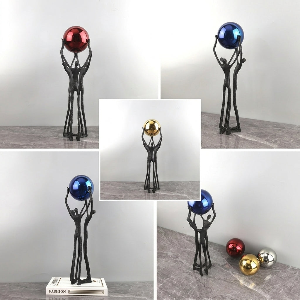 Orbital Iron Figure Sculpture