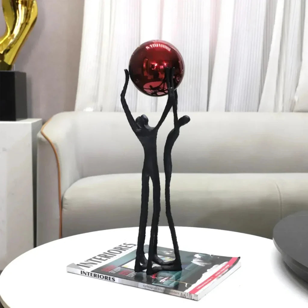 Orbital Iron Figure Sculpture