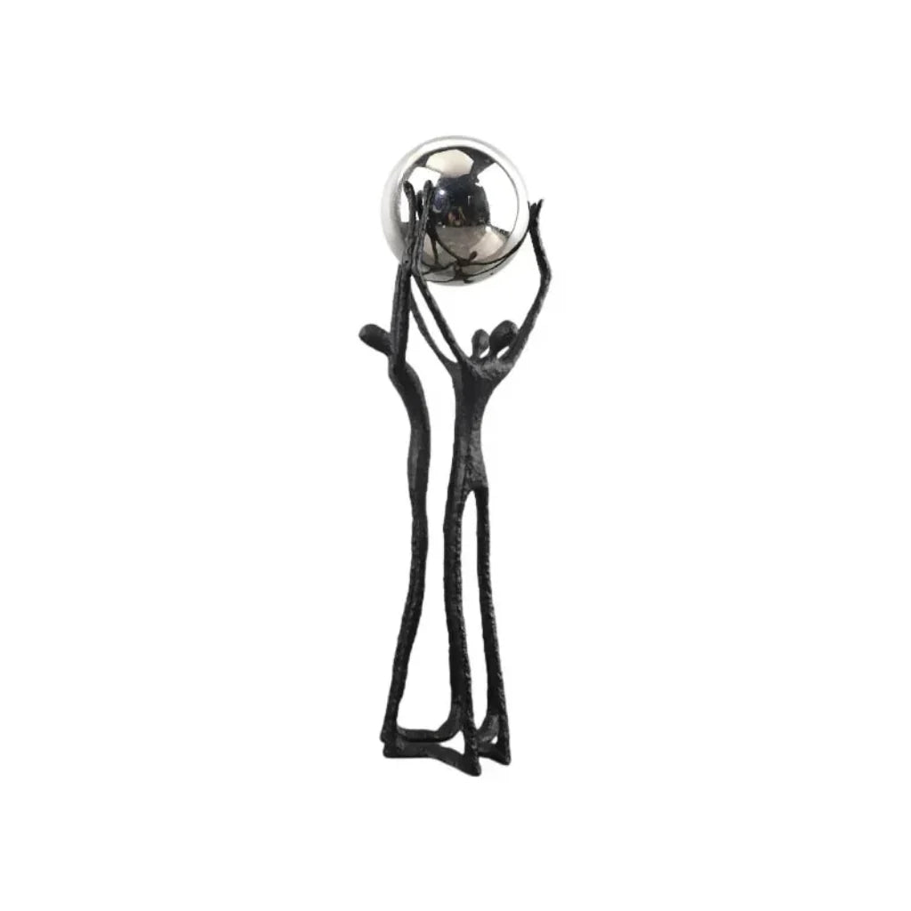 Orbital Iron Figure Sculpture