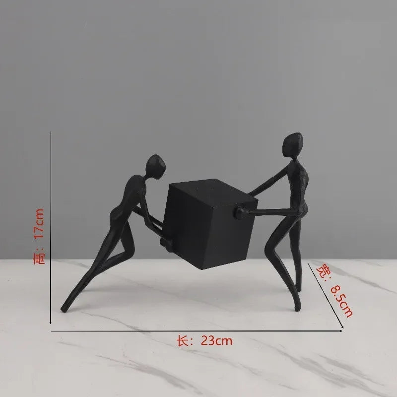 Black Matte Cube Sculpture