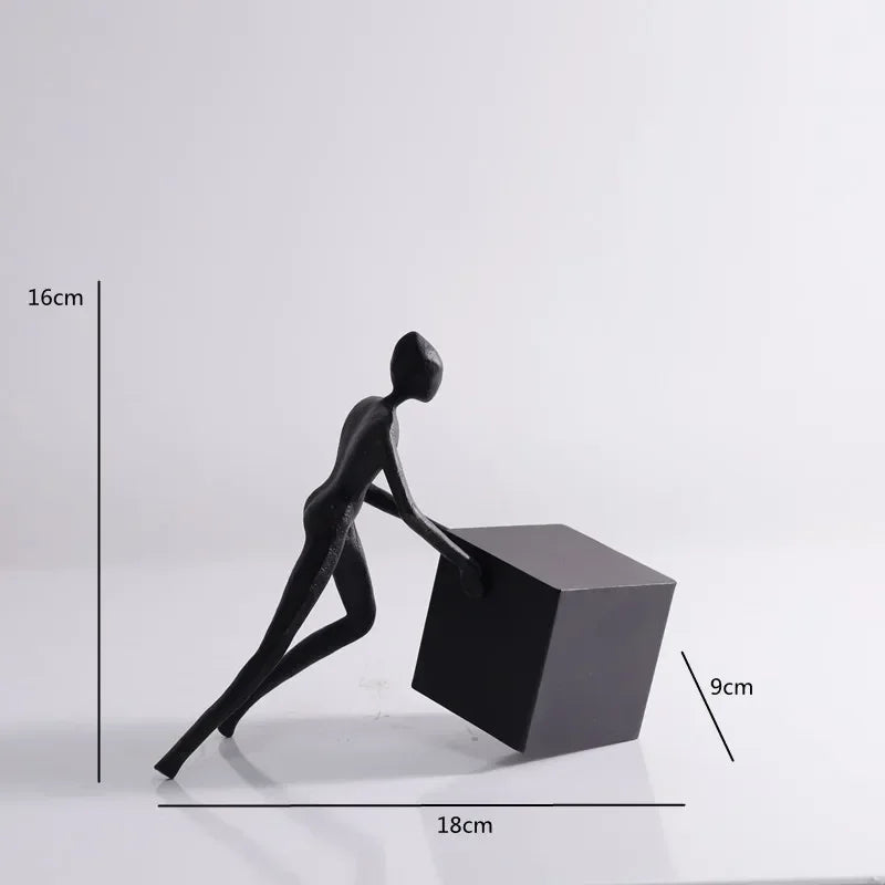 Black Matte Cube Sculpture