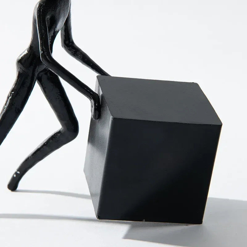 Black Matte Cube Sculpture