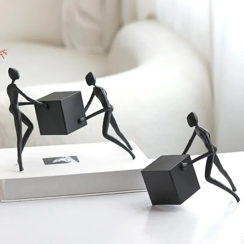 Black Matte Cube Sculpture