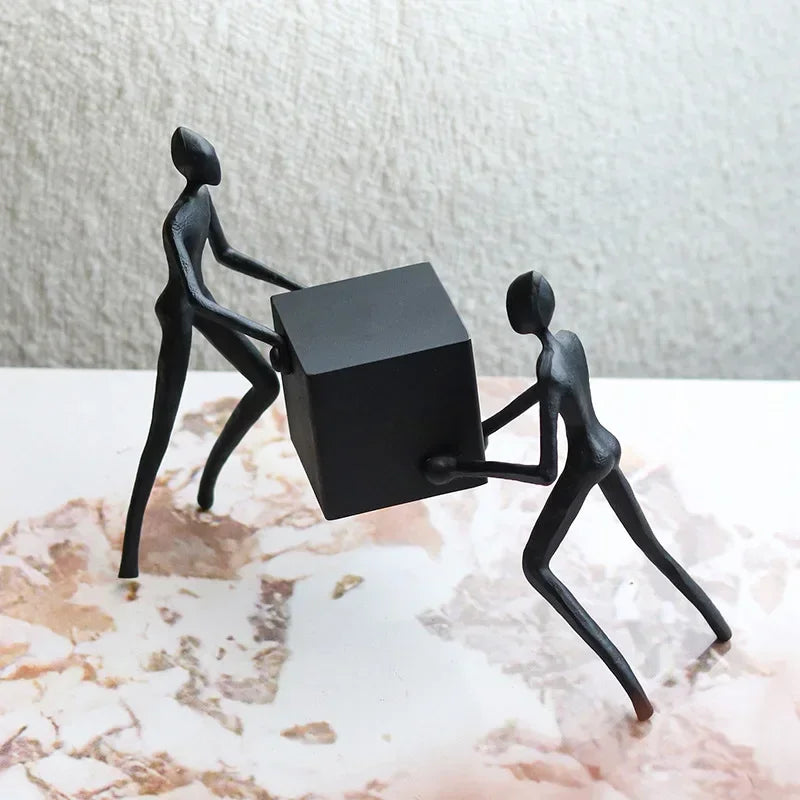 Black Matte Cube Sculpture