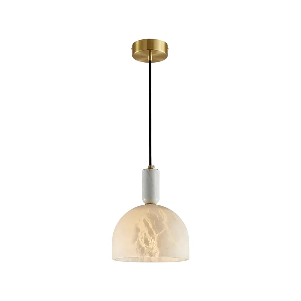 Brass & Alabaster Pendant Light