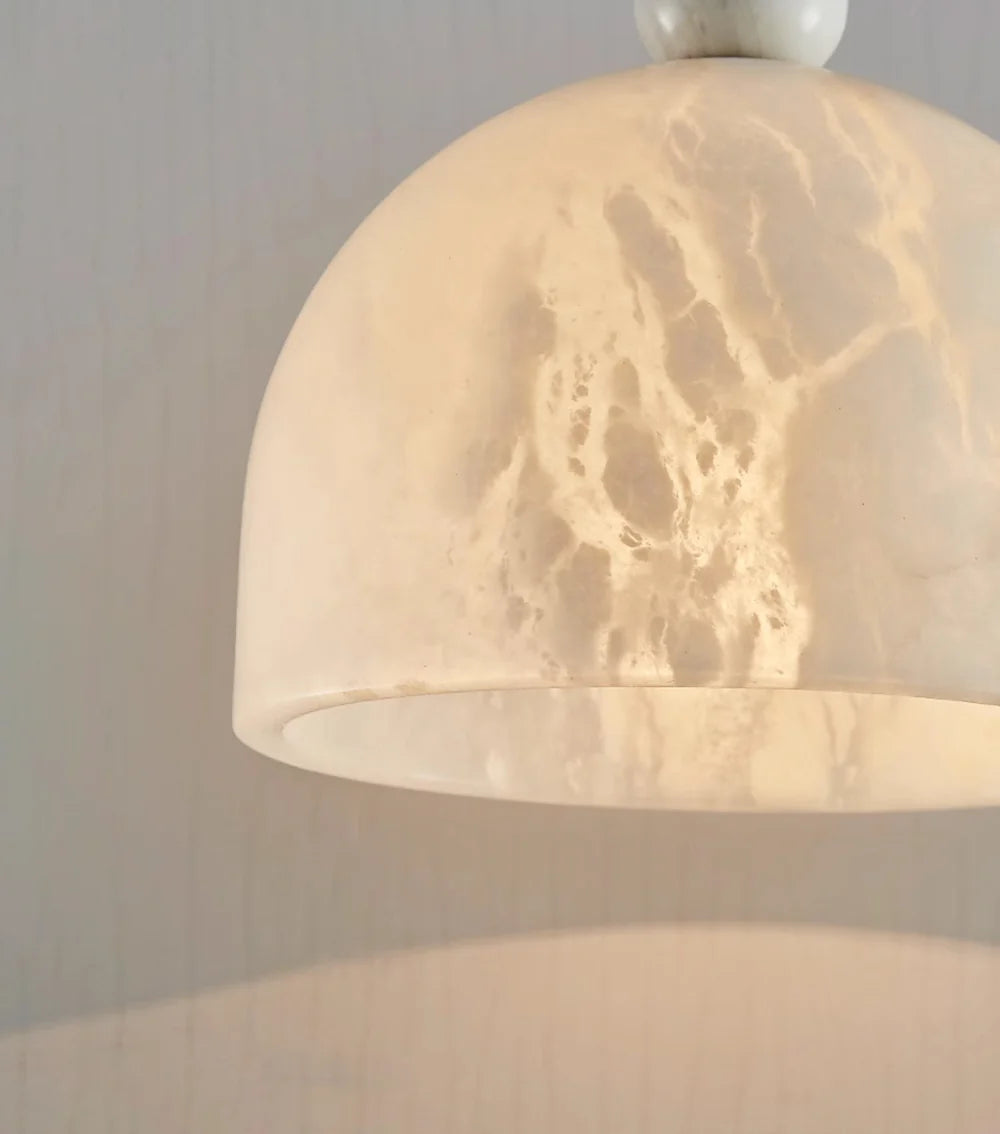 Brass & Alabaster Pendant Light