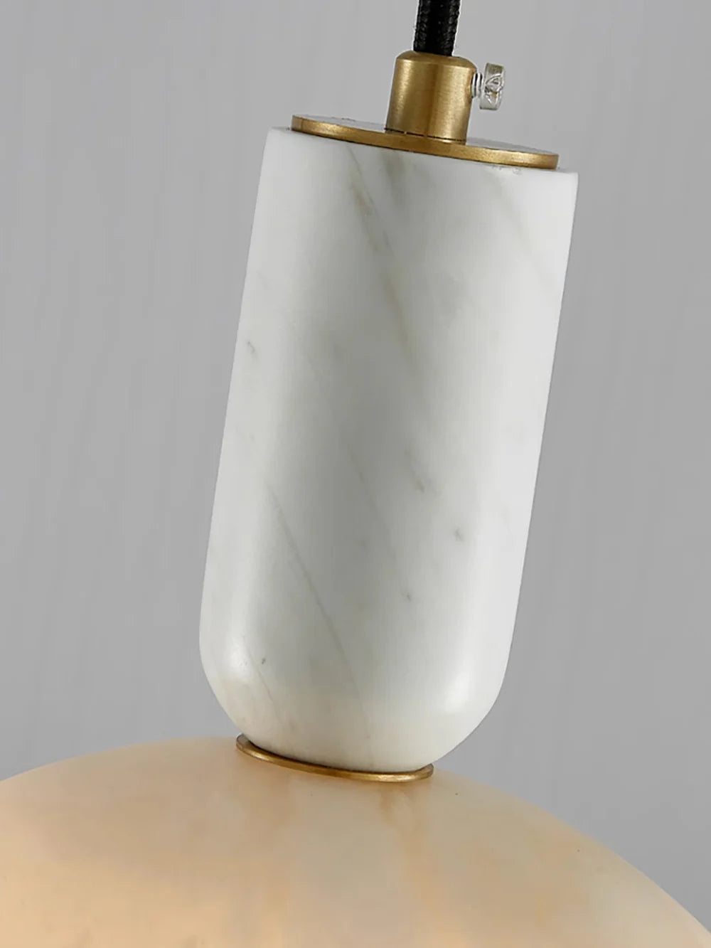 Brass & Alabaster Pendant Light