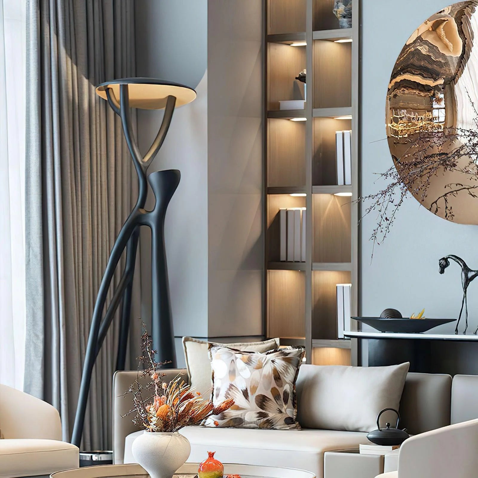 Blonski Black Statue Floor Lamp