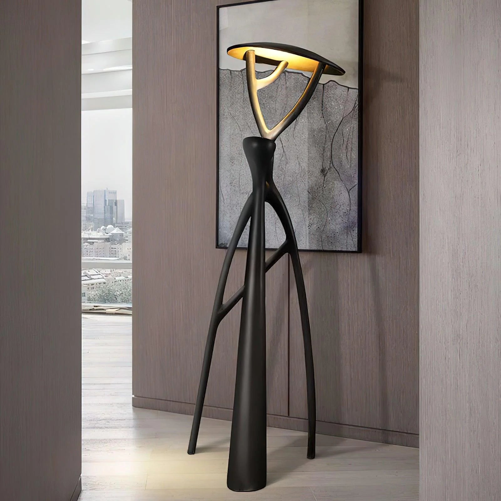 Blonski Black Statue Floor Lamp