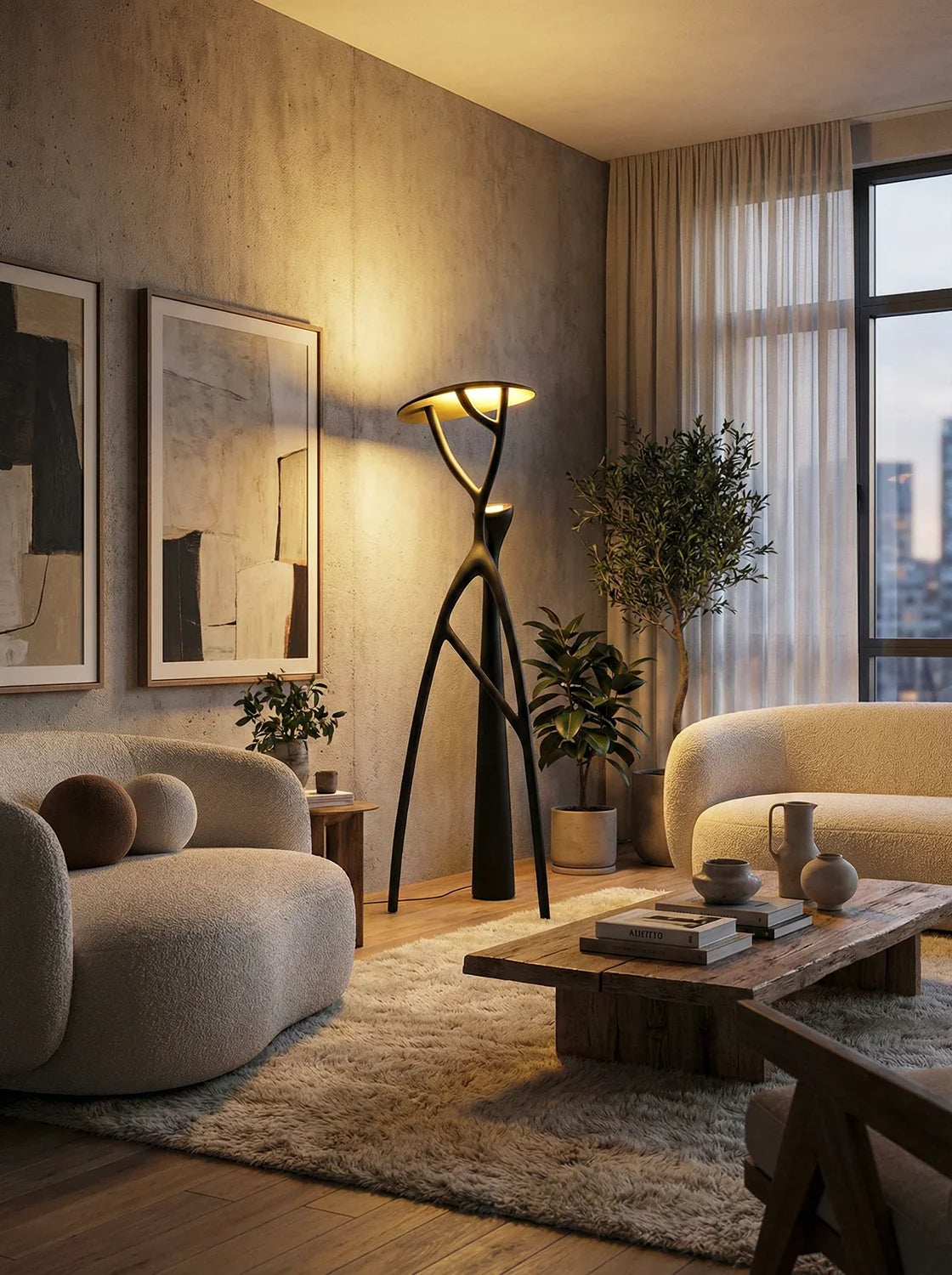 Blonski Black Statue Floor Lamp