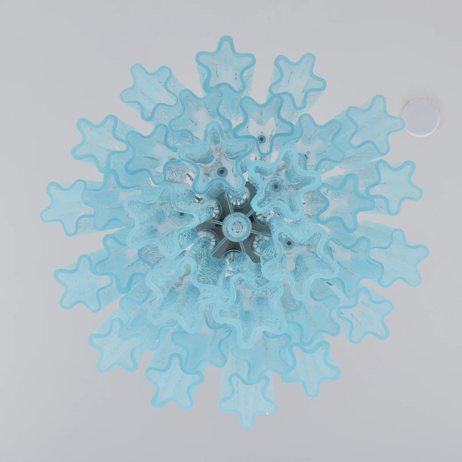 Blue Murano Glass Tube Chandelier