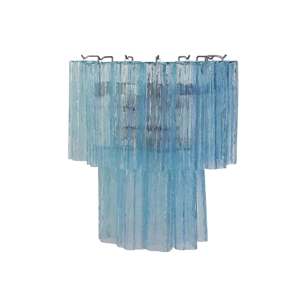 Star Shaped Blue Textured Glass Wall Lamp