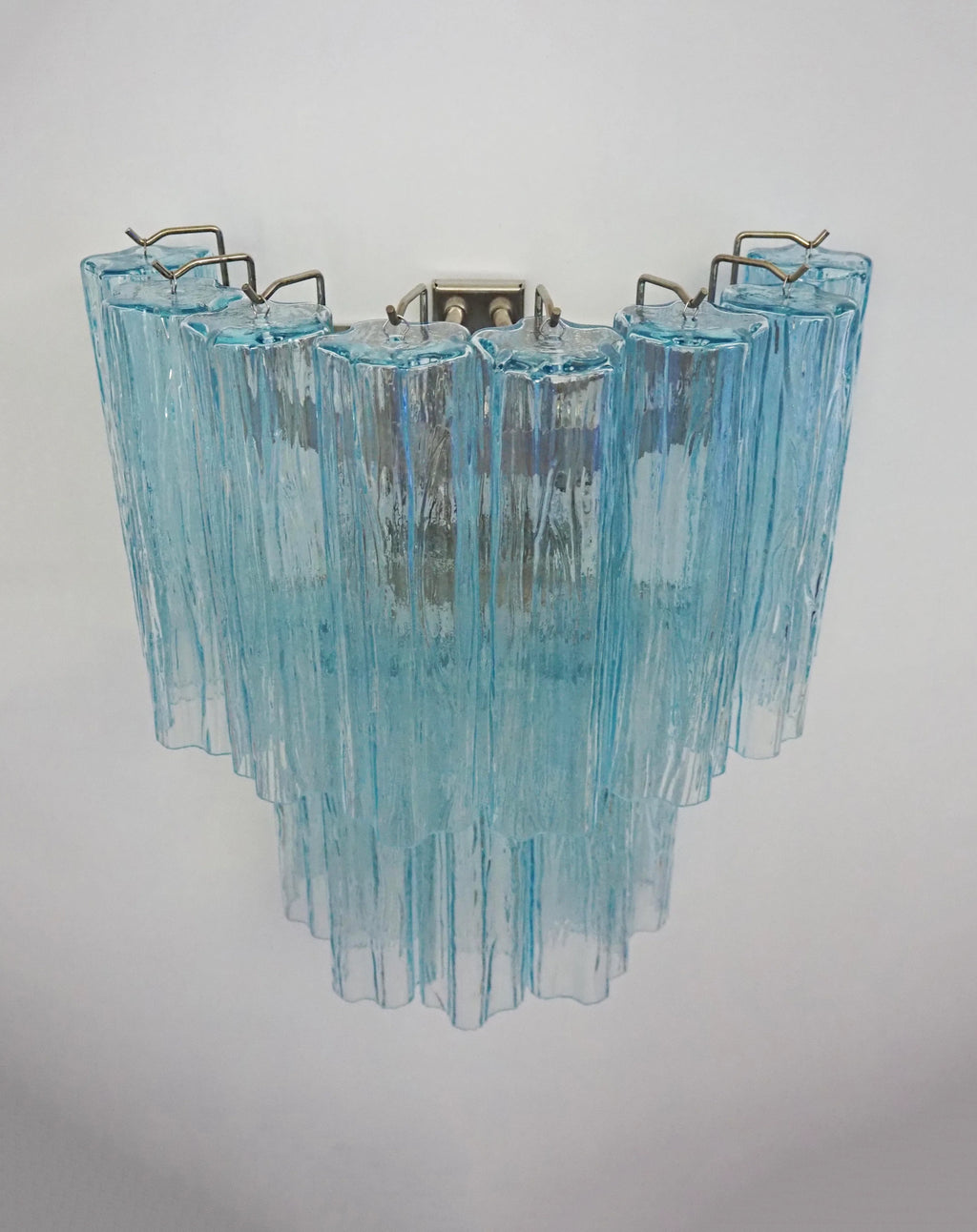 Star Shaped Blue Textured Glass Wall Lamp