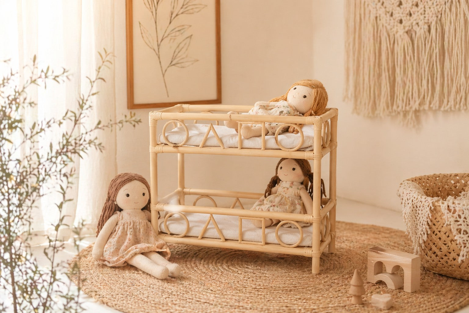 Solstice Rattan Doll Bunk Bed
