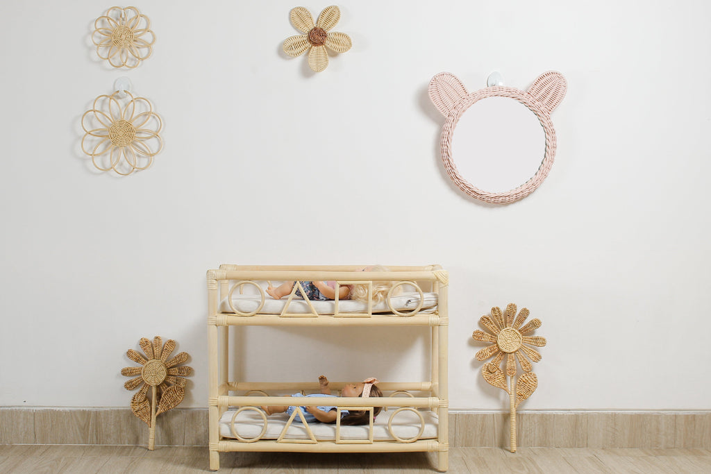 Rattan Flower Wall Art