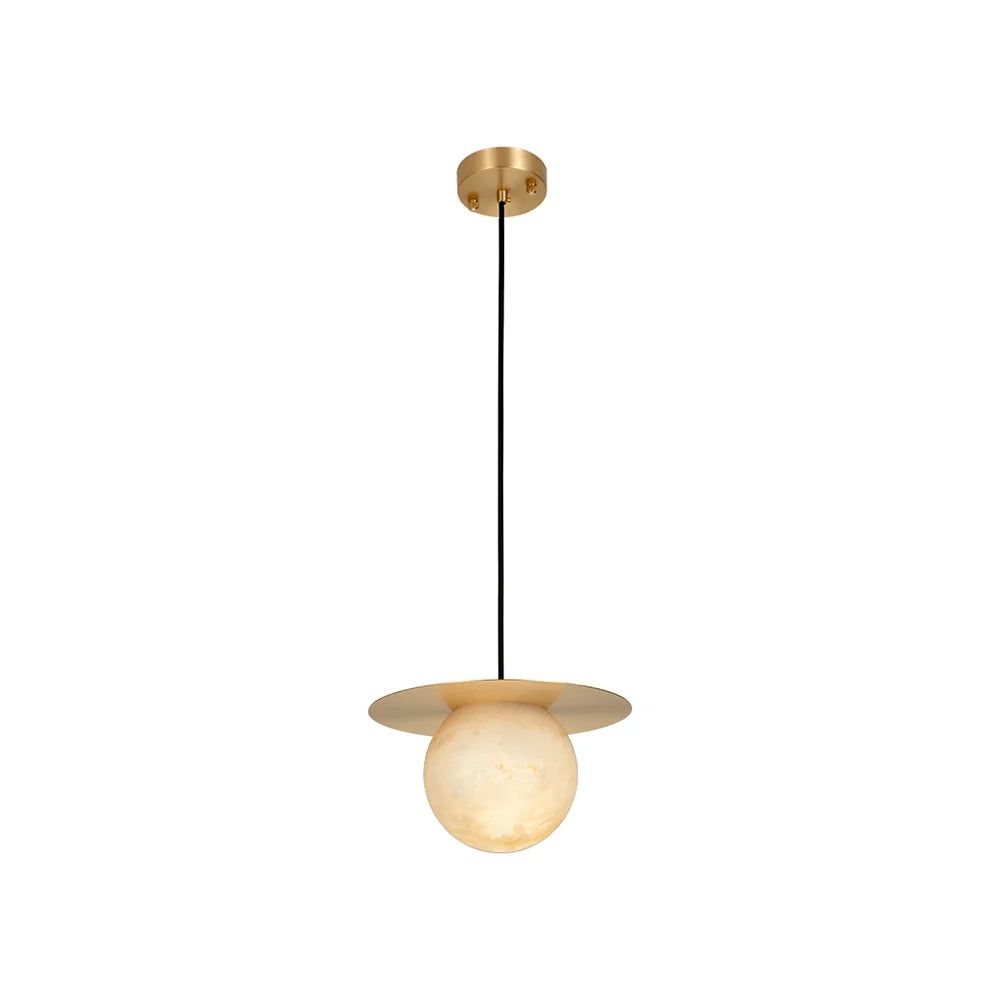 Round Alabaster Pendant Light
