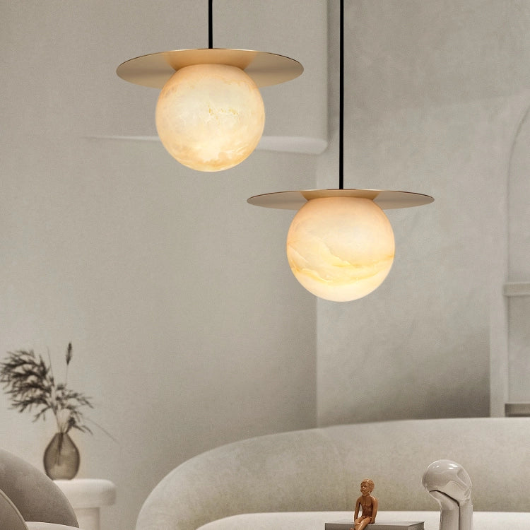 Round Alabaster Pendant Light
