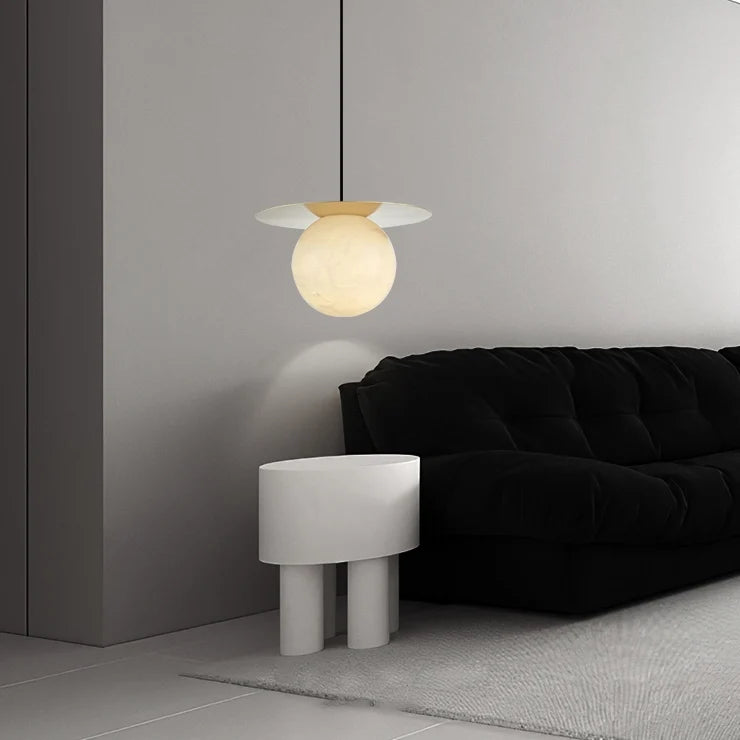 Round Alabaster Pendant Light