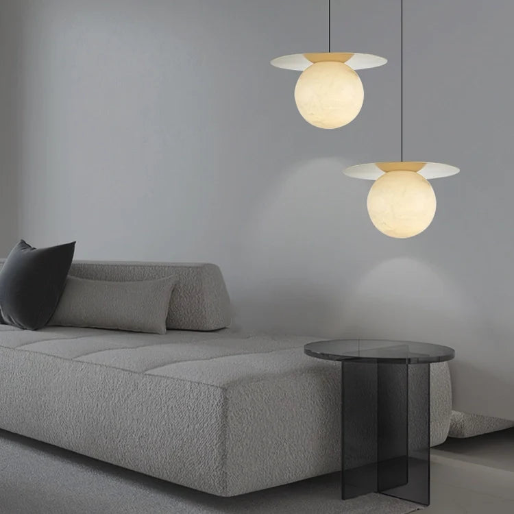 Round Alabaster Pendant Light