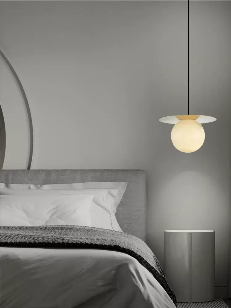 Round Alabaster Pendant Light