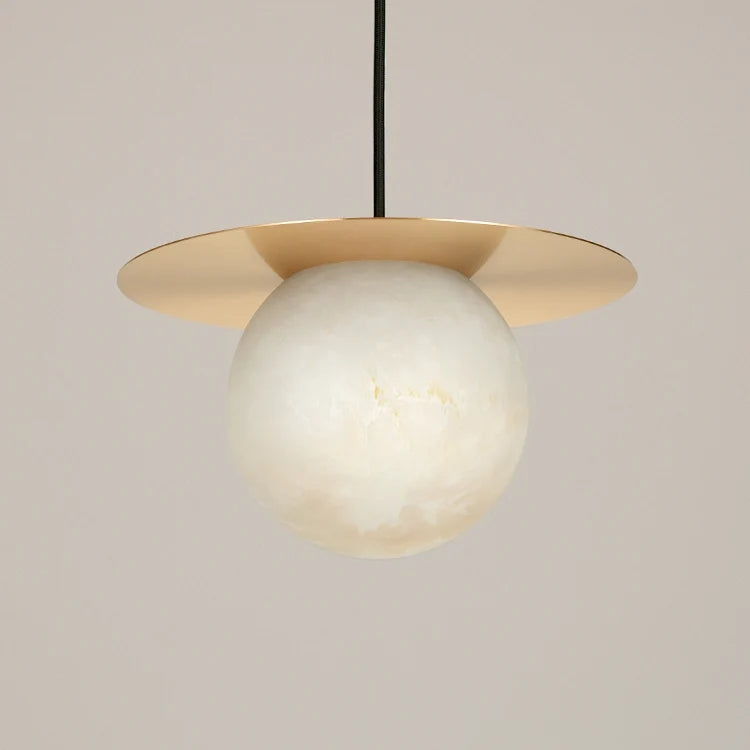 Round Alabaster Pendant Light