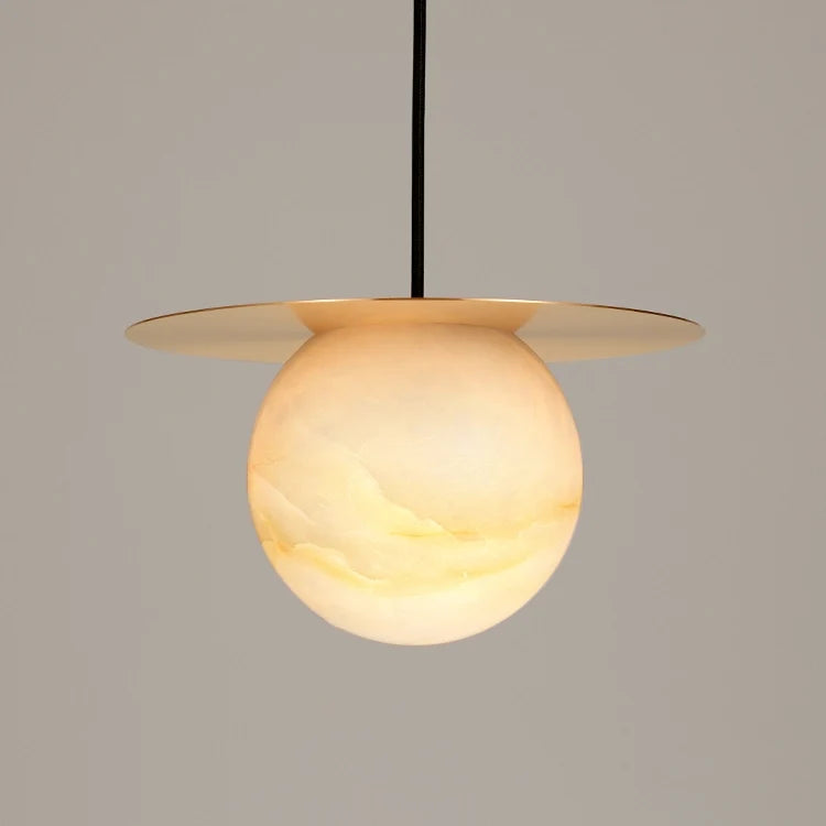 Round Alabaster Pendant Light