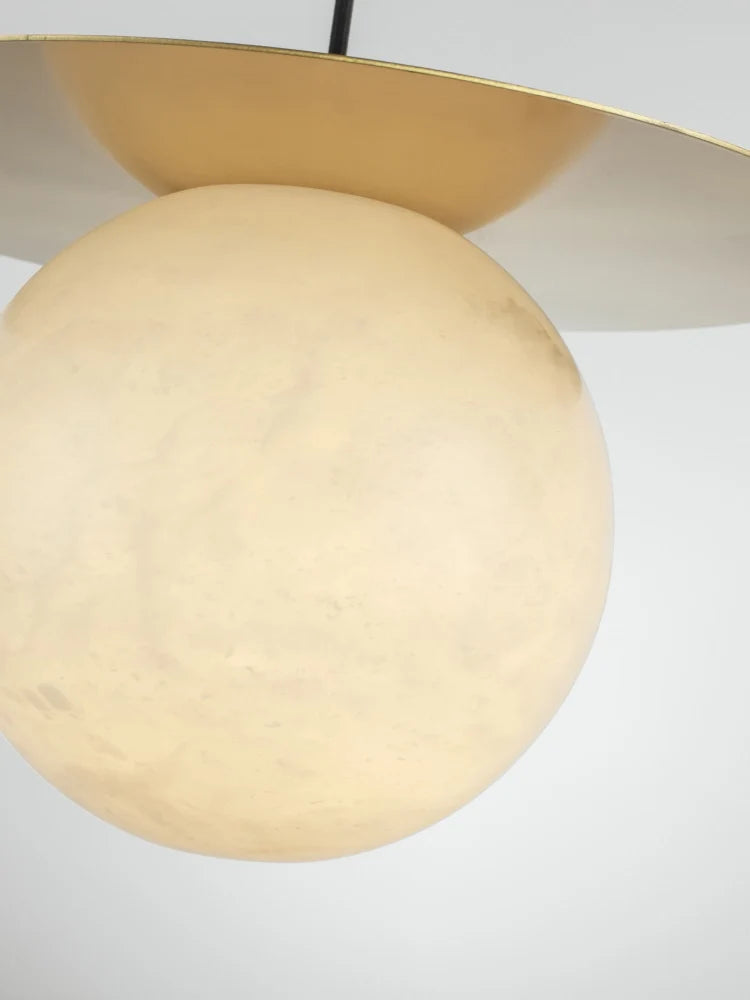 Round Alabaster Pendant Light