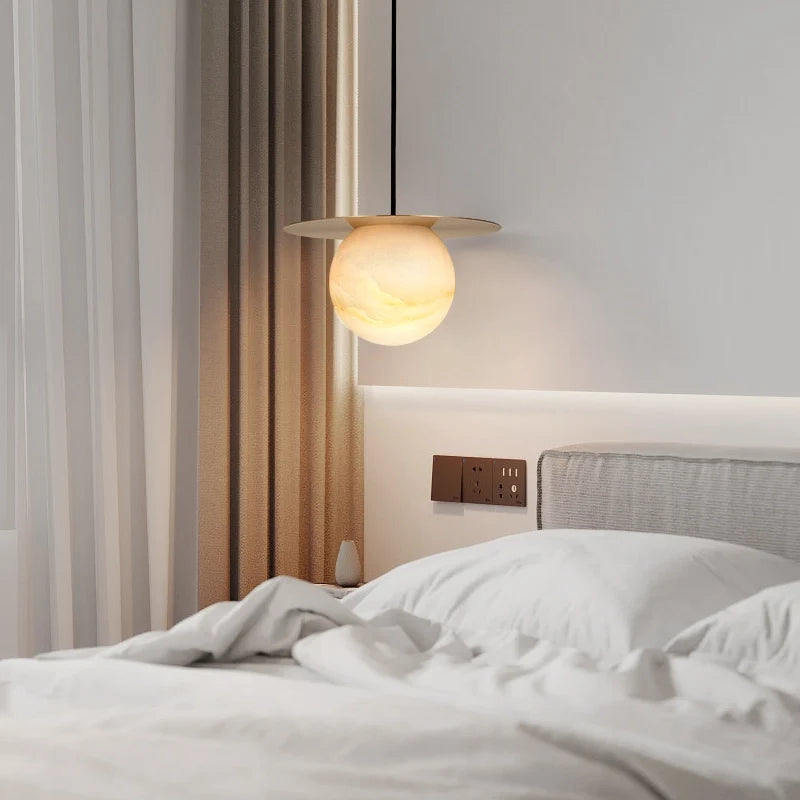 Round Alabaster Pendant Light