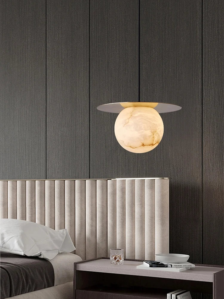 Round Alabaster Pendant Light