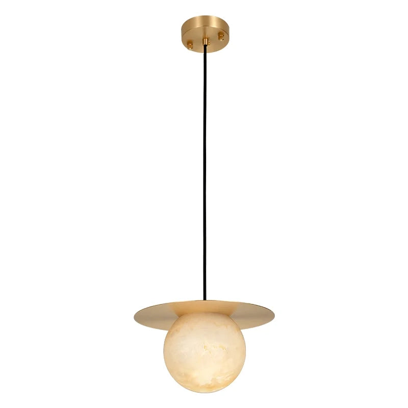 Round Alabaster Pendant Light
