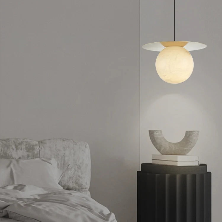 Round Alabaster Pendant Light