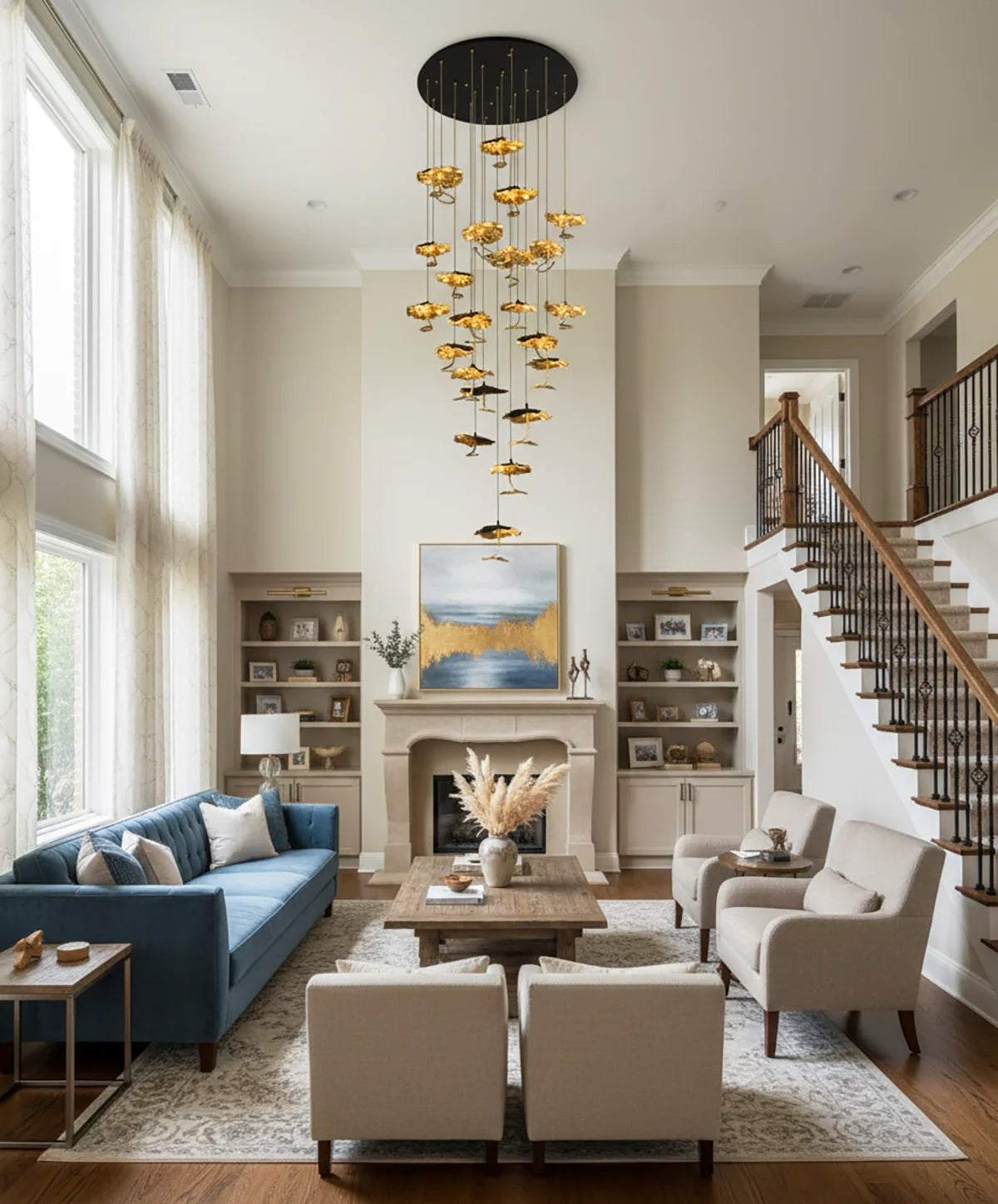 Brass Aviary Constellation Chandelier
